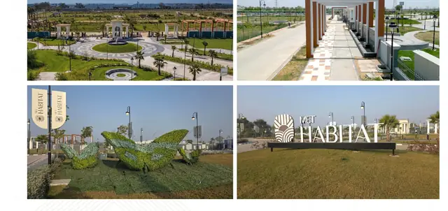 Parks and green spaces inside MET Habitat